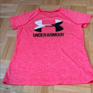 Under Armour kid’s bright pink shirt